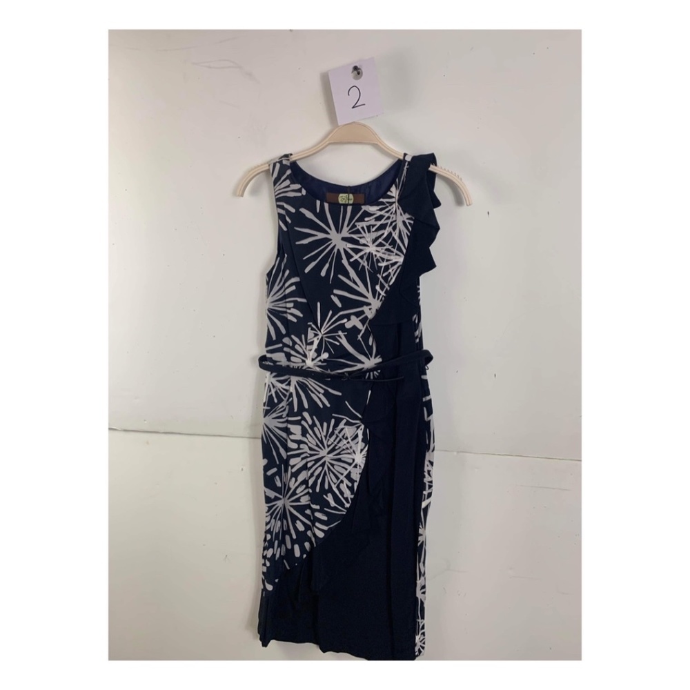Anthropologie Eva Franco Sleeveless Navy Blue Midi Dress